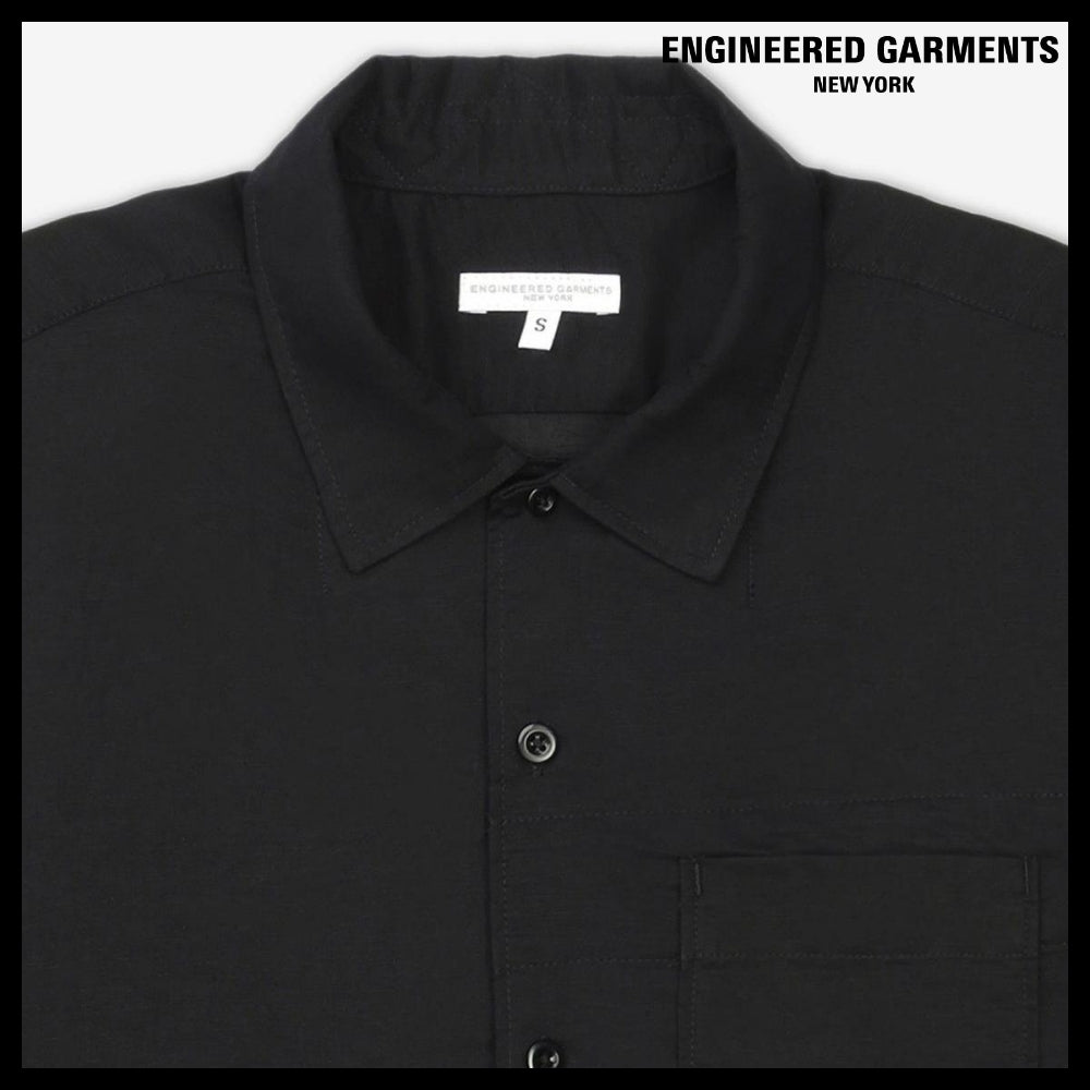 ◆Engineered Garments◆ キャンプシャツ ブラック 人気 売れ筋