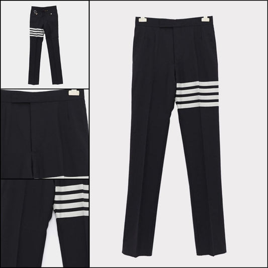 【THOM BROWNE】Four-bar classic wool slacks