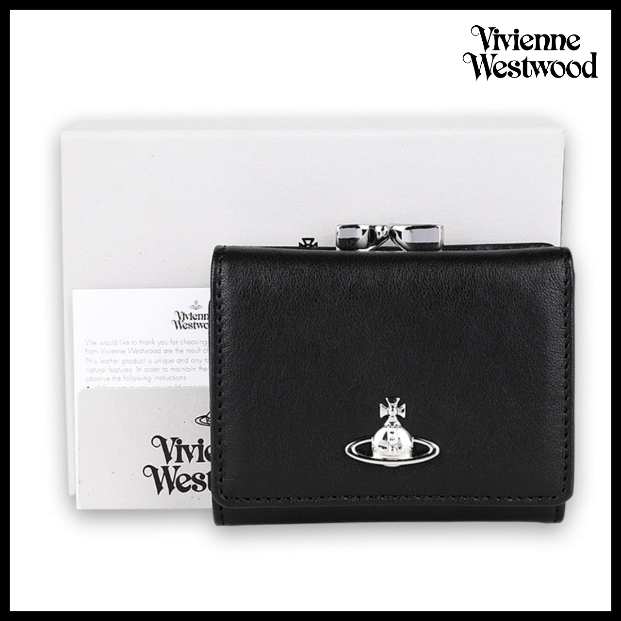 【Vivienne Westwood】Prime Small Coin Pocket Wallet Black
