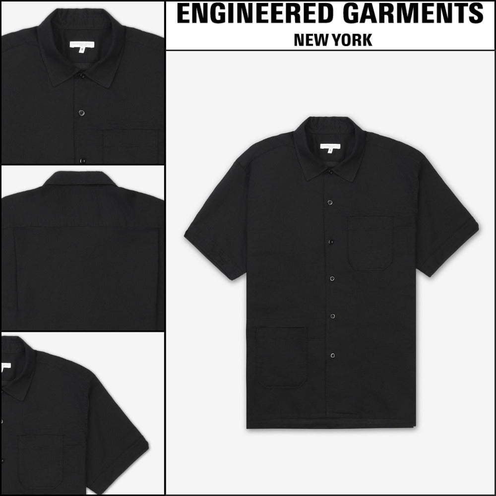 ◆Engineered Garments◆ キャンプシャツ ブラック 人気 売れ筋