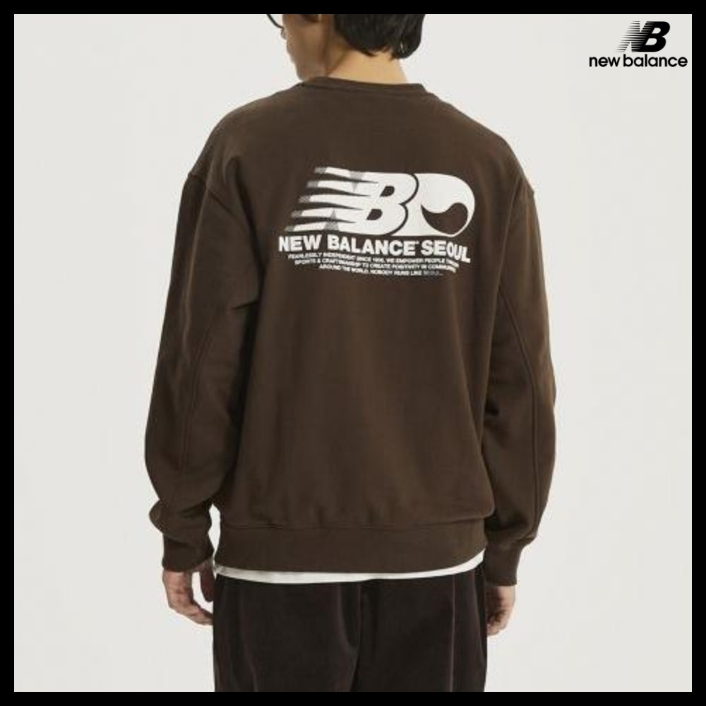 【New Balance】UNI NB Seoul Exclusive Sweatshirt Brown