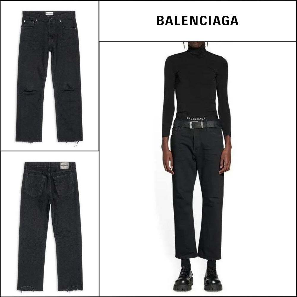 【BALENCIAGA】Slim Fit Trouser Pants Black