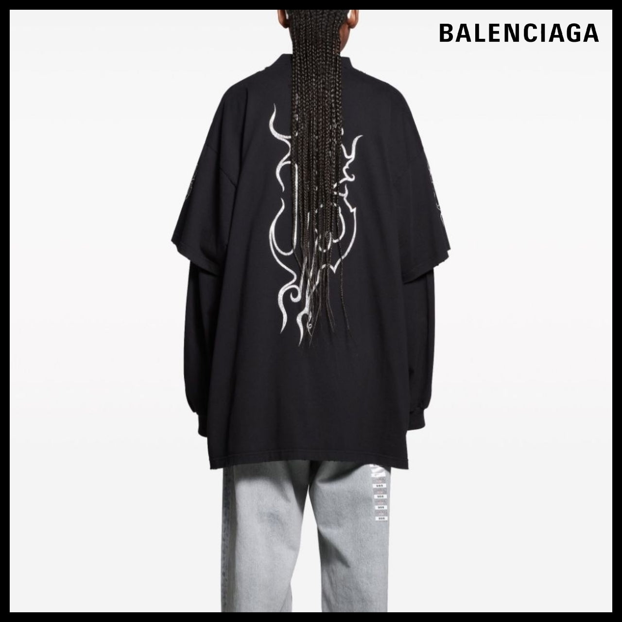 【BALENCIAGA】Darkwave Cotton T-Shirt Black