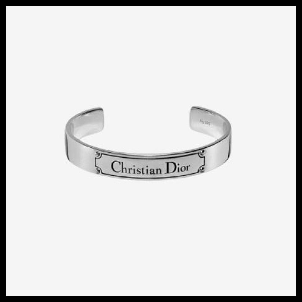 【DIOR】Couture Bangle Bracelet Silver Unisex