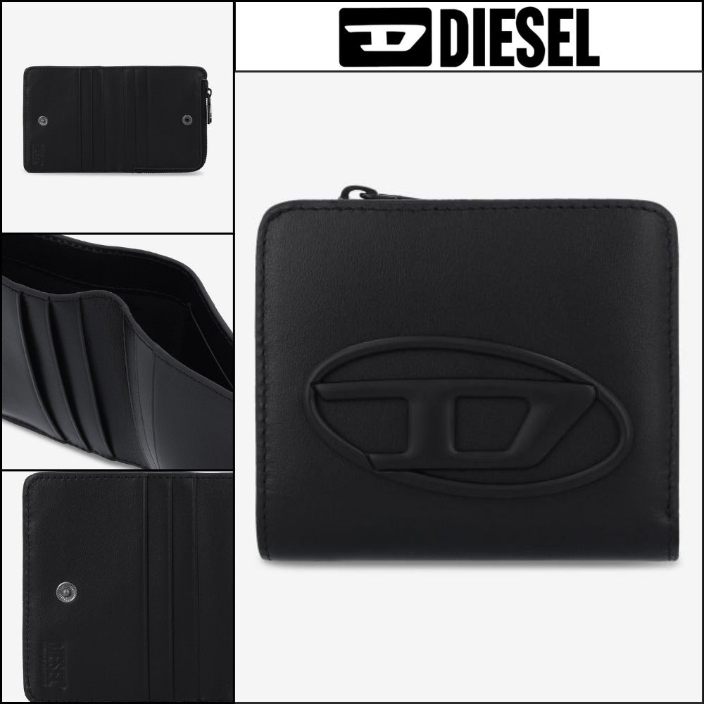 【DIESEL】Holi-D Bi-Fold Wallet - Black