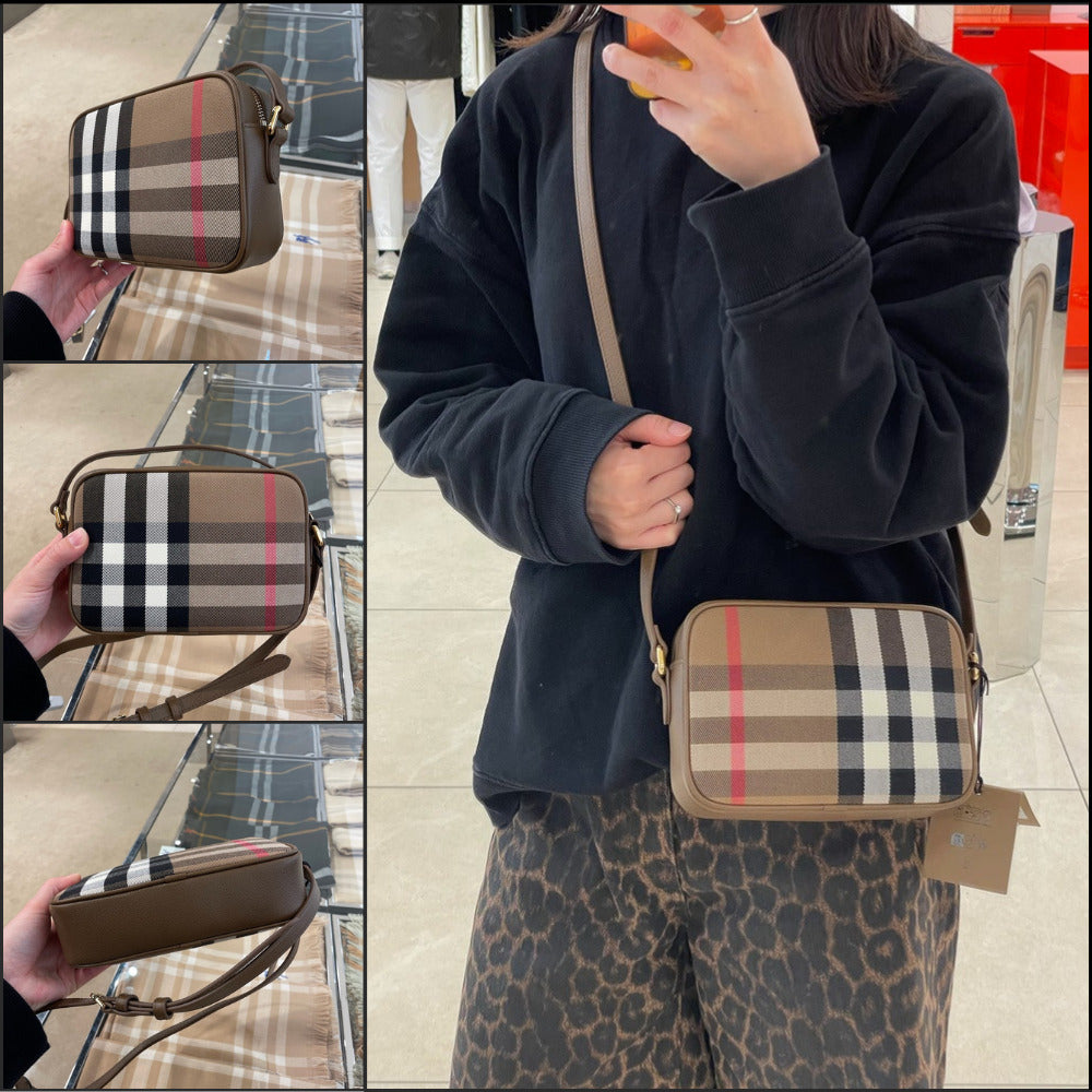【Burberry】House Check Small Camera Bag