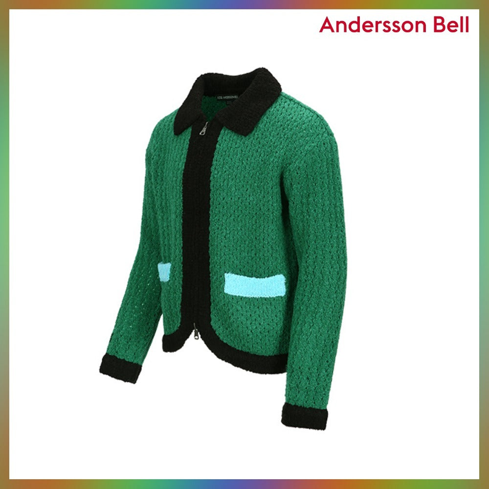【ANDERSSON BELL】エラス・カラーブロックカーディガン 2COLORS