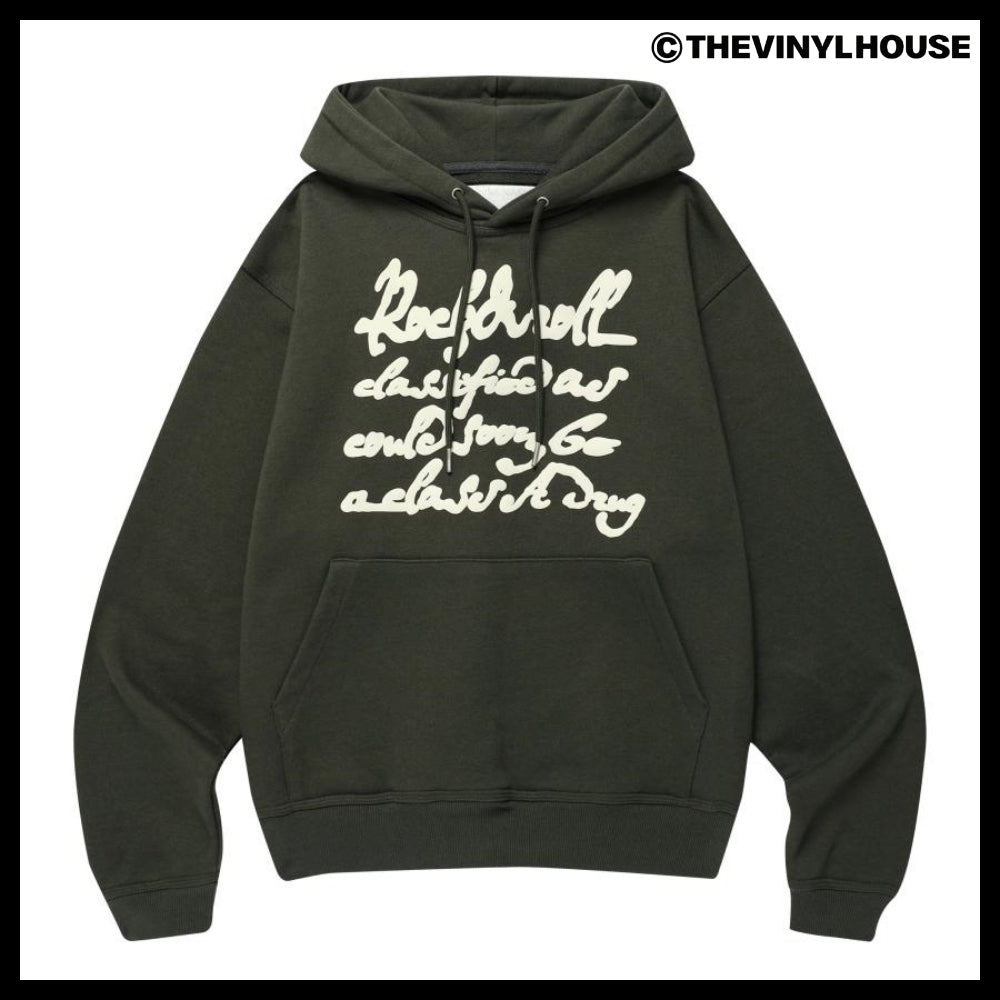 【THEVINYLHOUSE】Cursive writing typo hoodie (4 colors)