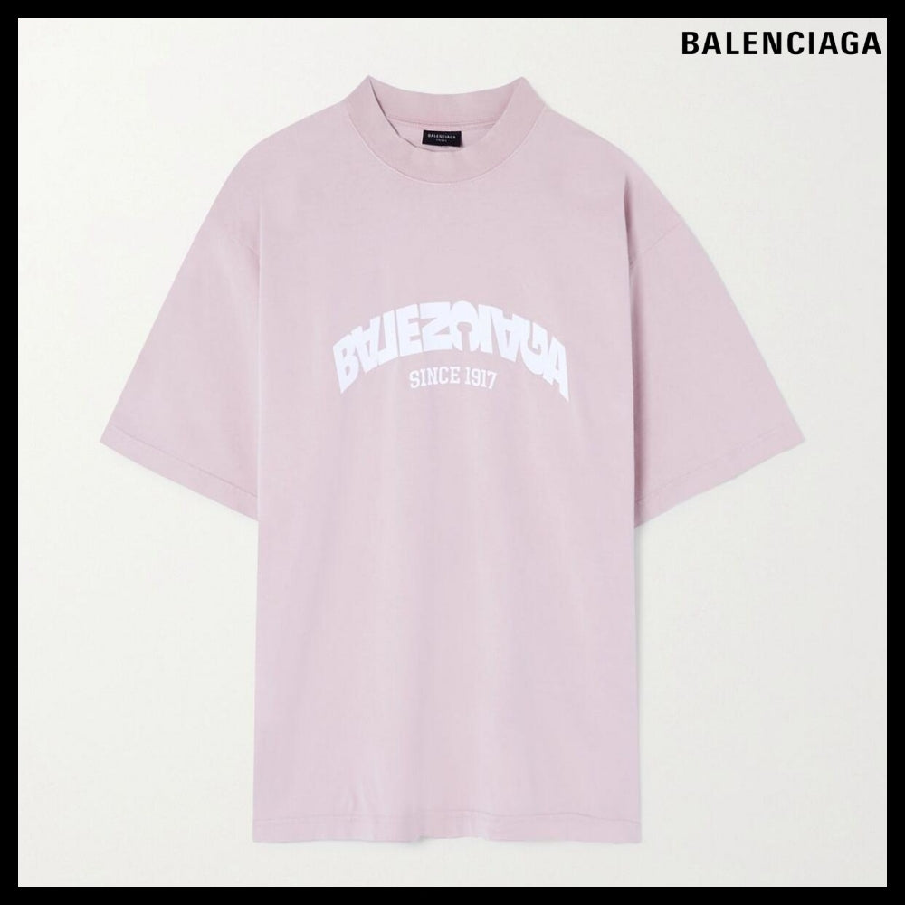 【BALENCIAGA】Back Flip Medium Fit T-Shirt Pink