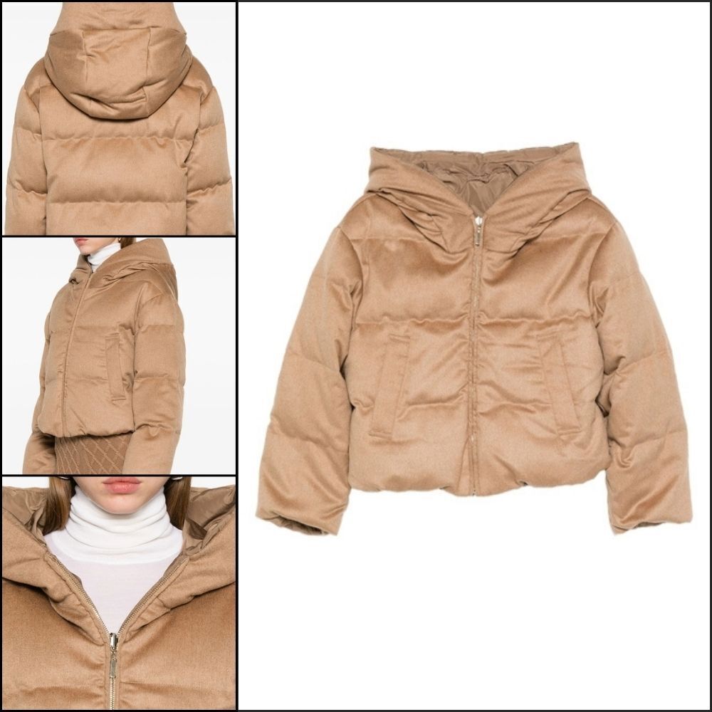 【Max Mara The Cube】Brown Reversible Hooded Padding