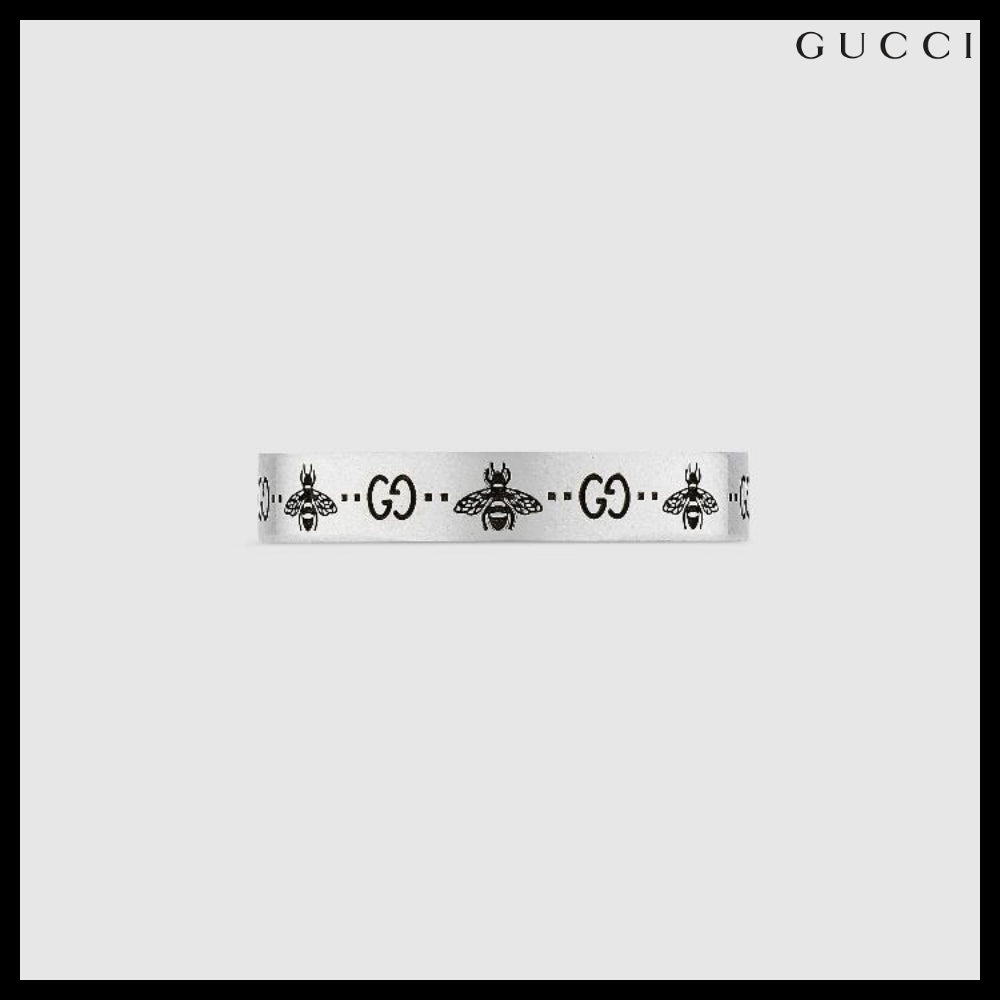 【GUCCI】GG BEE Bee Logo Engraving Ring SILVER