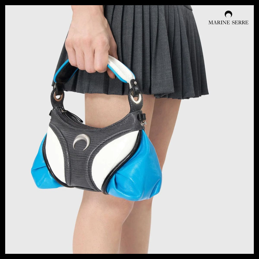 【MARINE SERRE】Lizard Printed Leather Futura Mini GR80