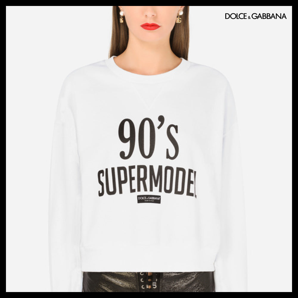 【Dolce&Gabbana】JERSEY SWEATSHIRT 90S SUPERMODEL PRINT