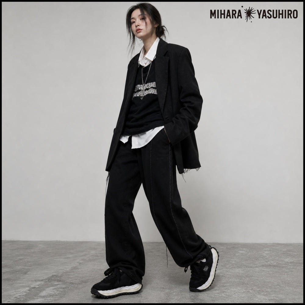 【MIHARA YASUHIRO】 OG Sole Mixed Material Low-top Sneakers