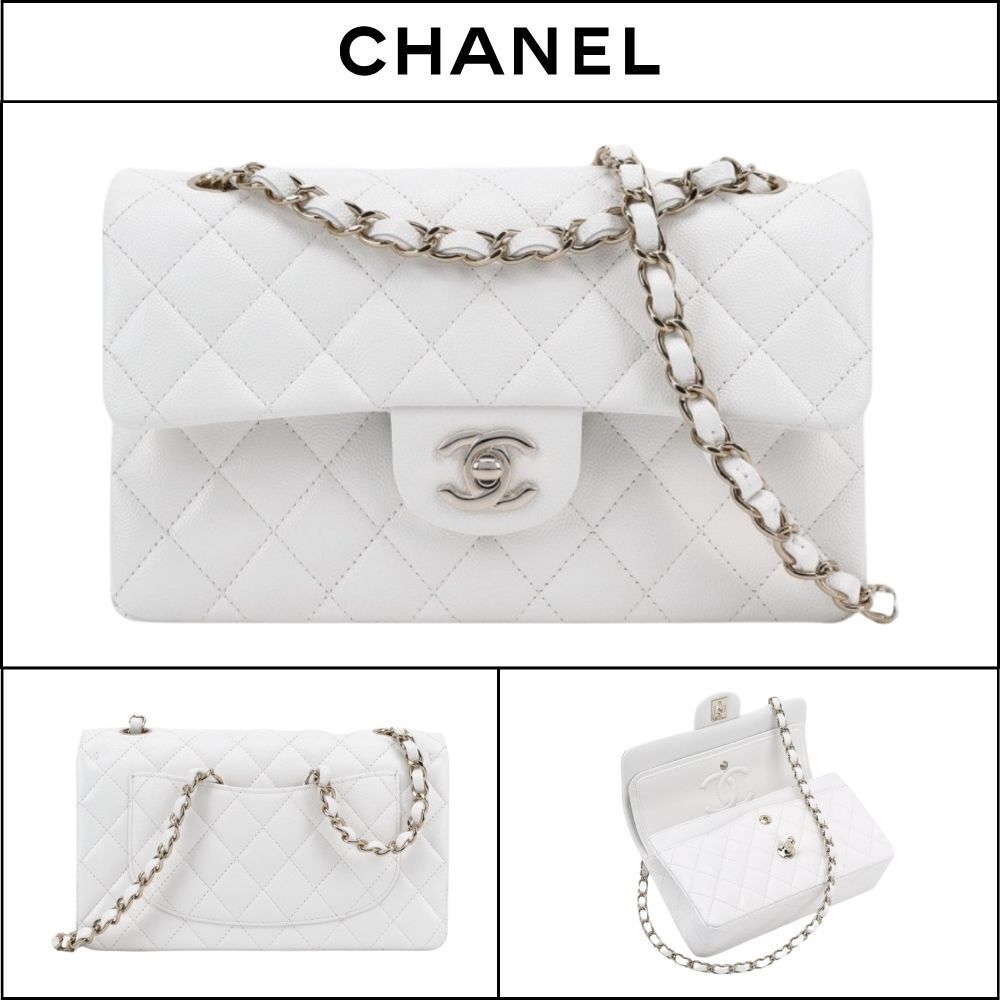 【CHANEL】Small Classic Handbag Grained Calfskin