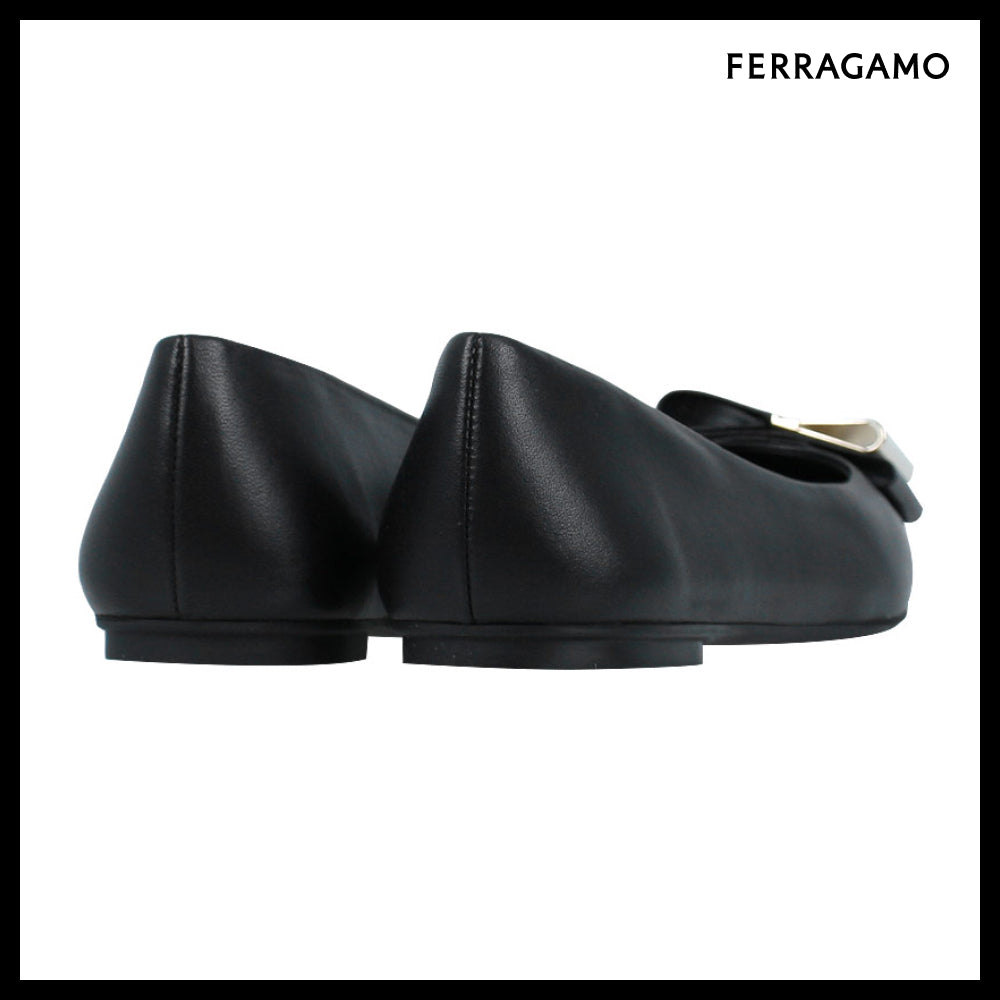 【FERRAGAMO】 Double Bow Ballet Flats