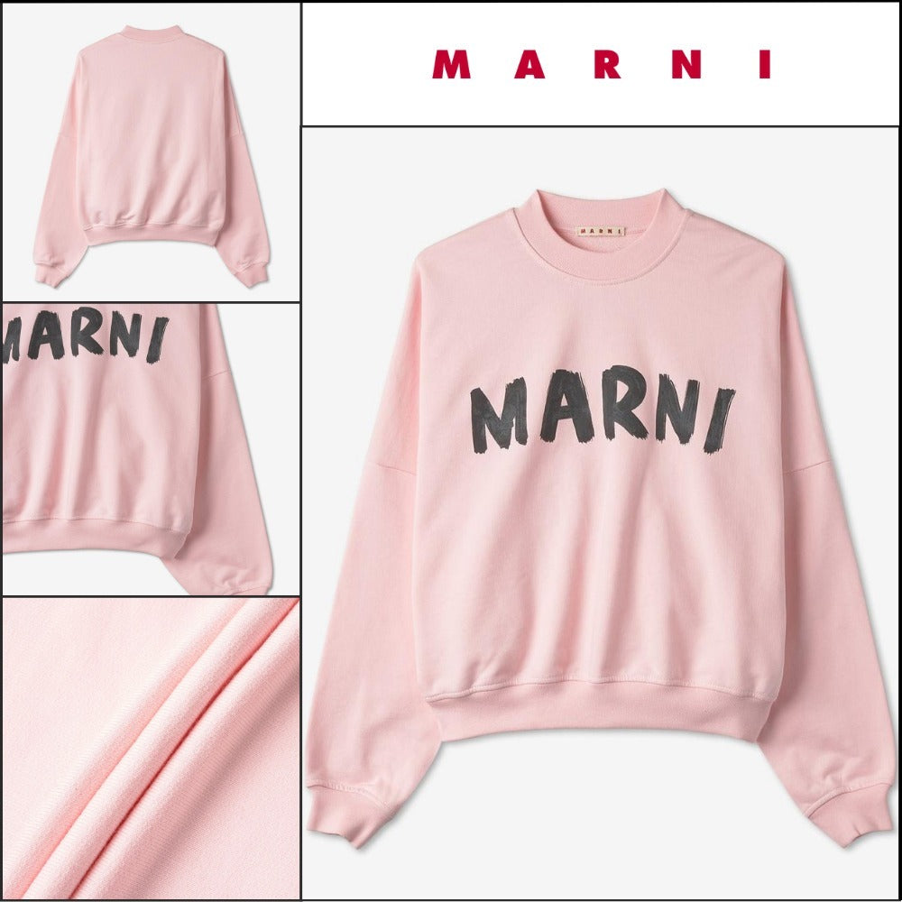 【MARNI】Logo Sweatshirt Pink