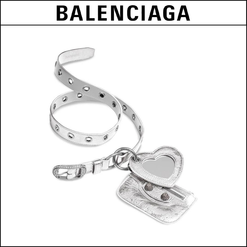 【BALENCIAGA】LE CAGOLE CHARMS BELT METALLIZED
