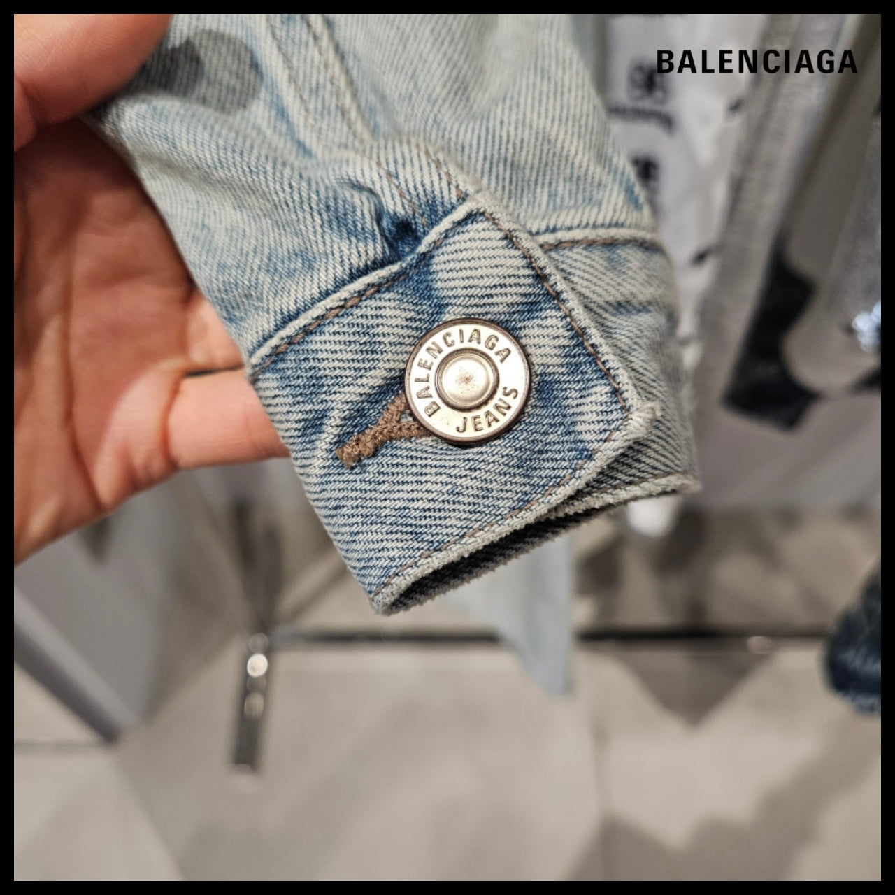 【BALENCIAGA】Logo Organic Women's Denim Jacket
