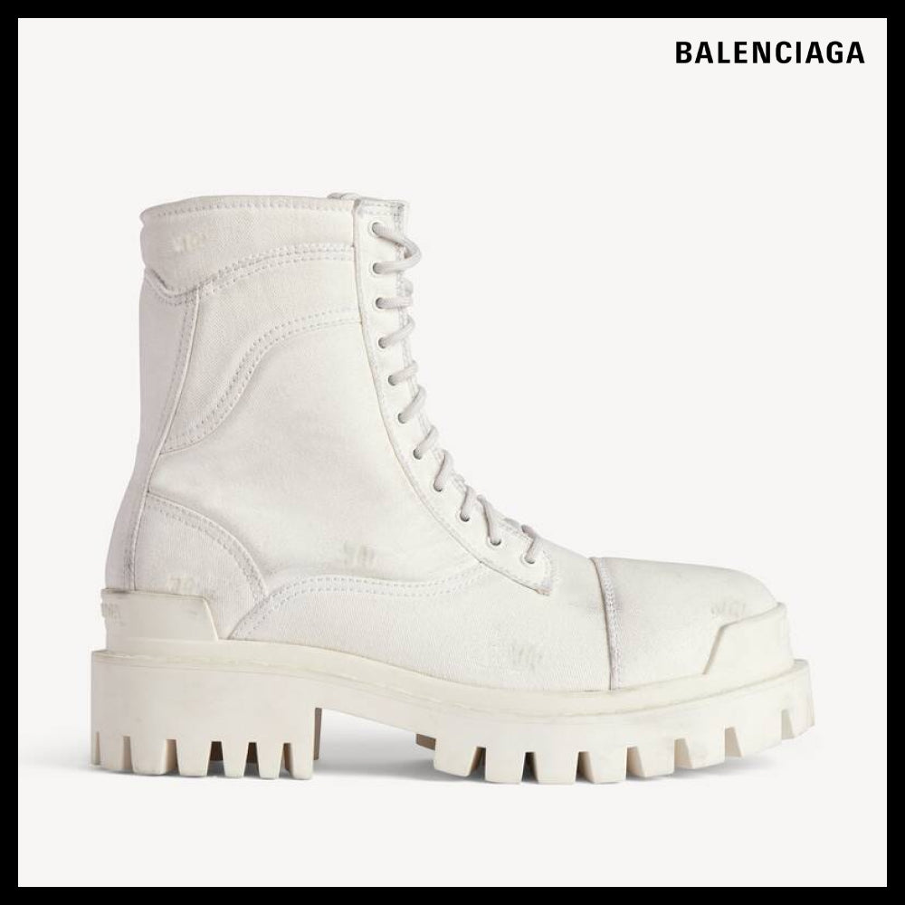 【BALENCIAGA】Combat Strike Boots White