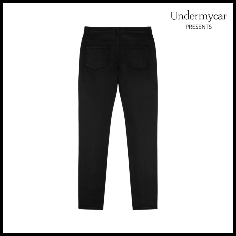 【Undermycar】Black Mamba Slim Fit Red Stitch Wax Coating