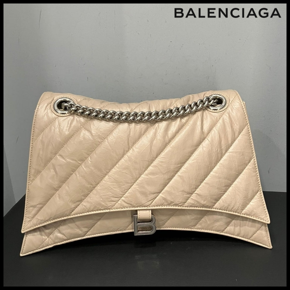 【BALENCIAGA】Crush Large Chain Bag Quilted