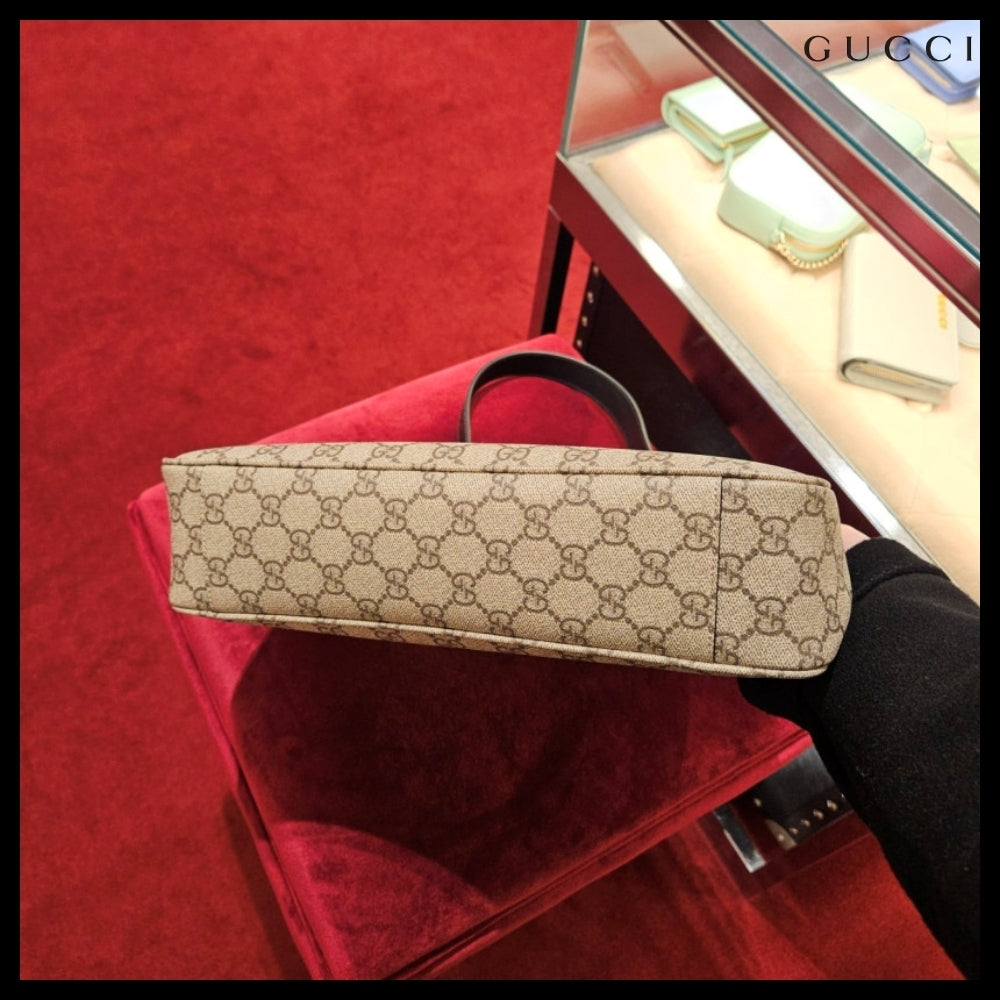 【GUCCI】GG emblem icon canvas medium shoulder bag