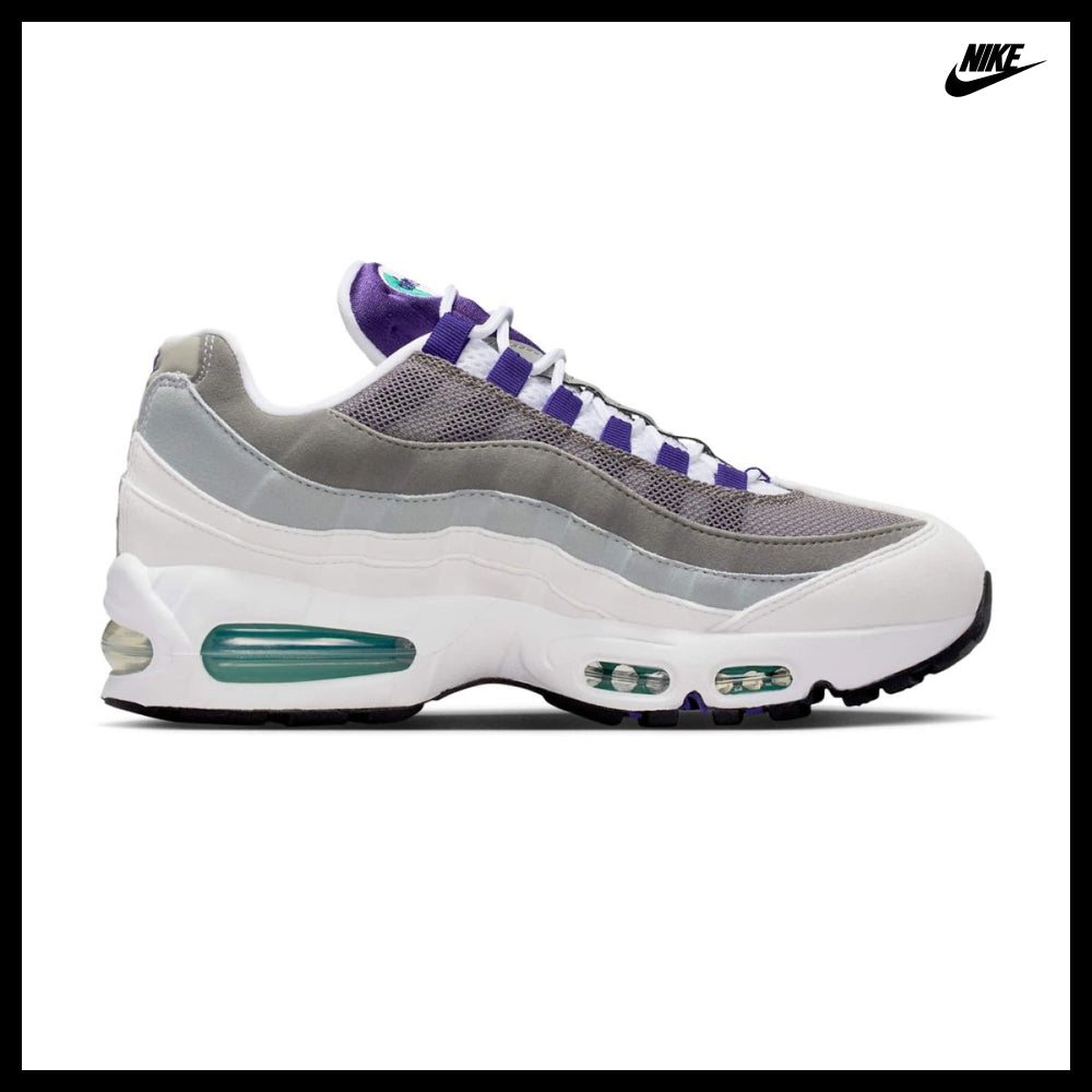 【NIKE】Air Max 95 Big Bubble W White Emerald Green Wolf
