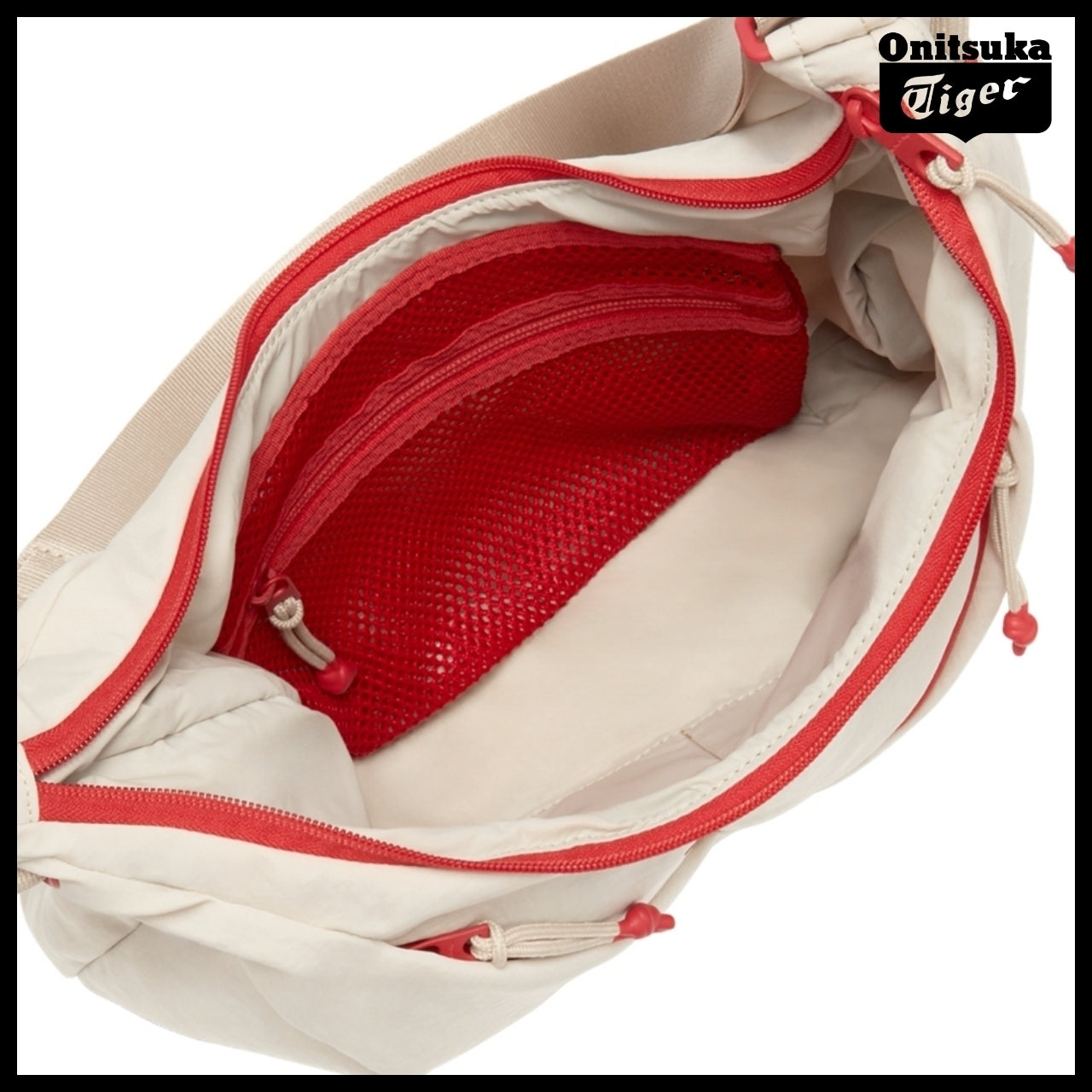 【ONITSUKA TIGER】LOGO SHOULDER BAG BEIGE