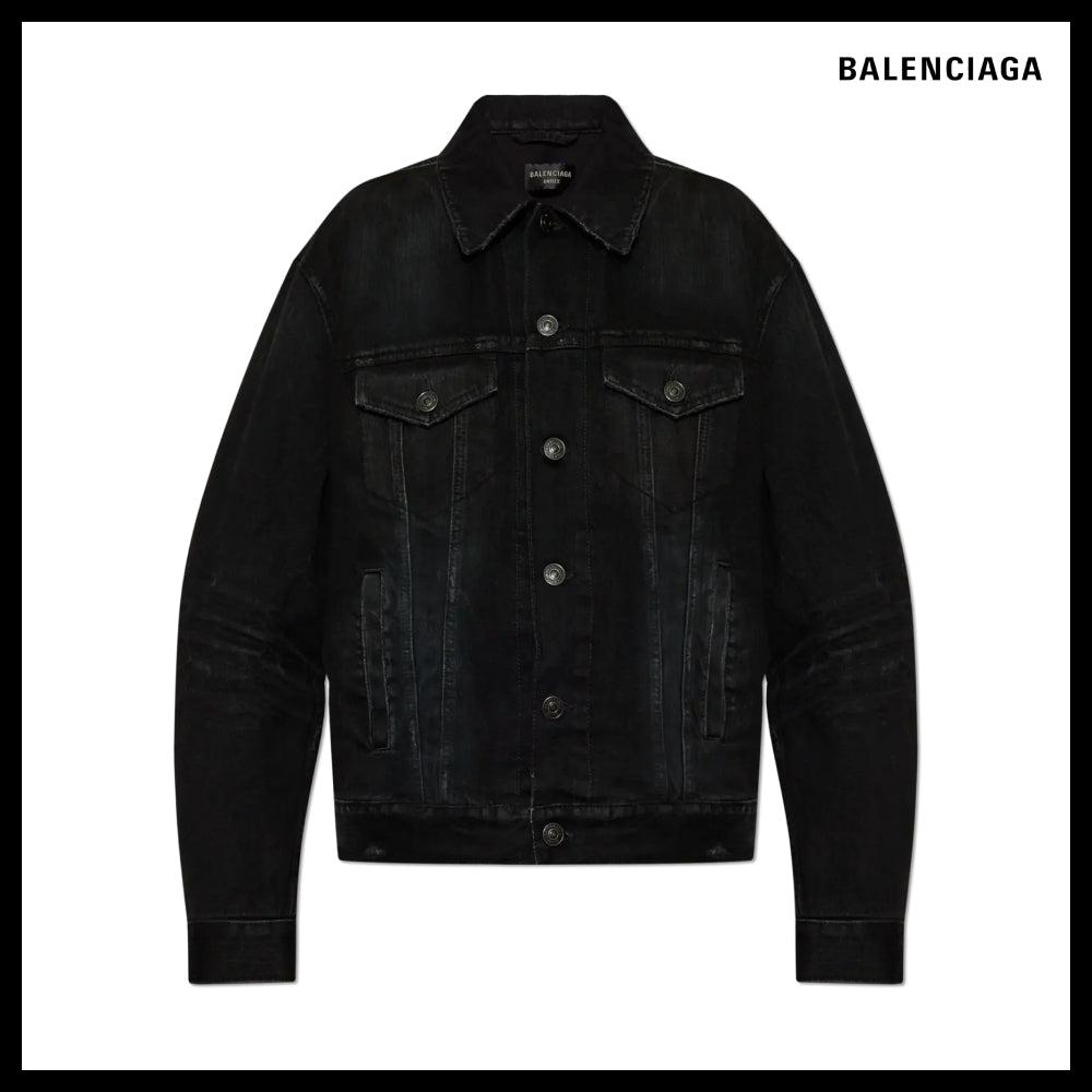 【BALENCIAGA】Standing Collar Jacket Black