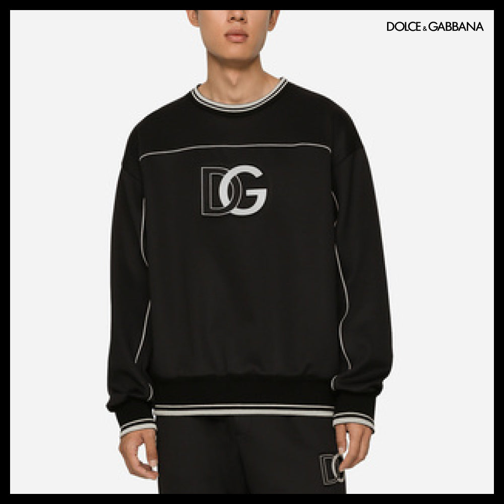 【Dolce&Gabbana】TECH JERSEY SWEATSHIRT EMBOSSED DG LOGO