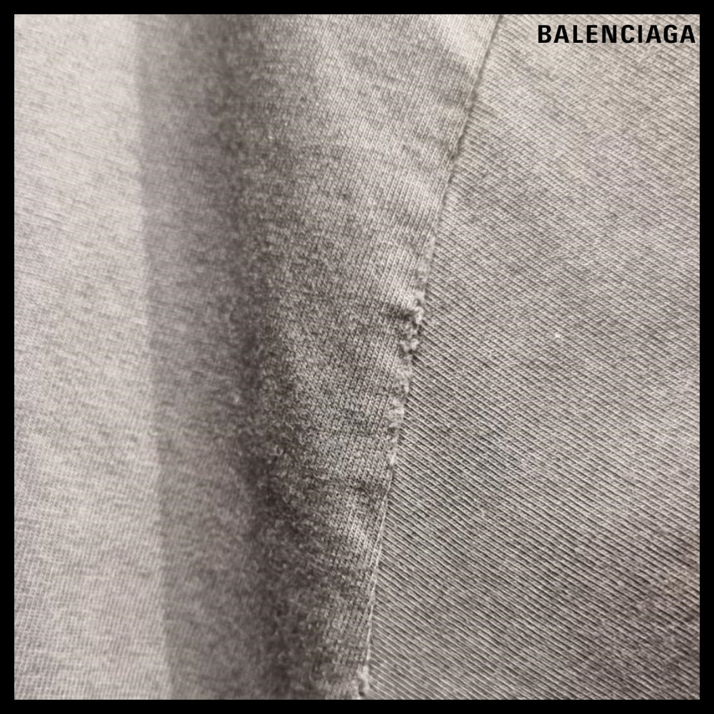 【BALENCIAGA】Oversized T-Shirt Faded Black White