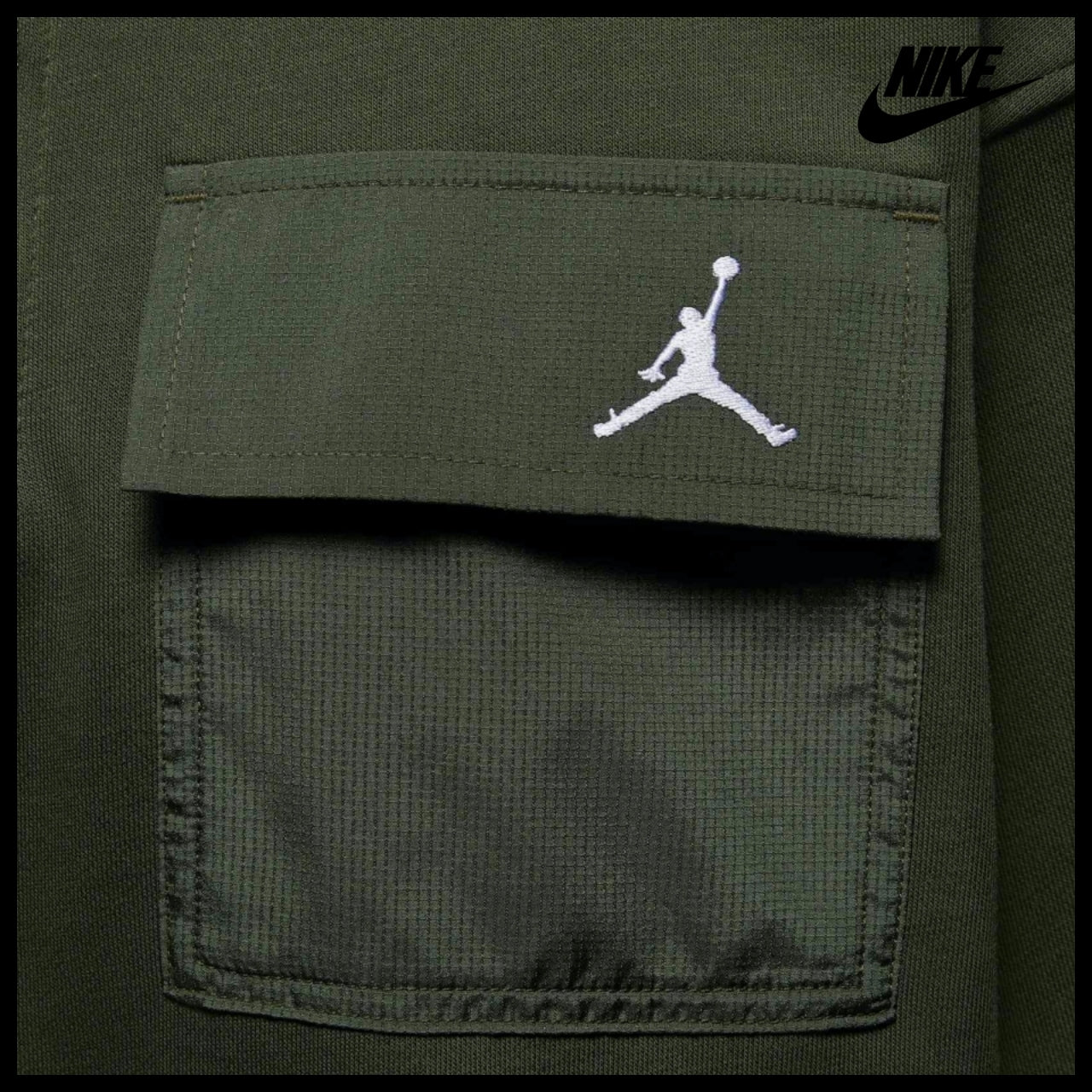 【NIKE】Brooklyn Fleece 1/4 Zip Hike Mike Top W Cargo Khaki
