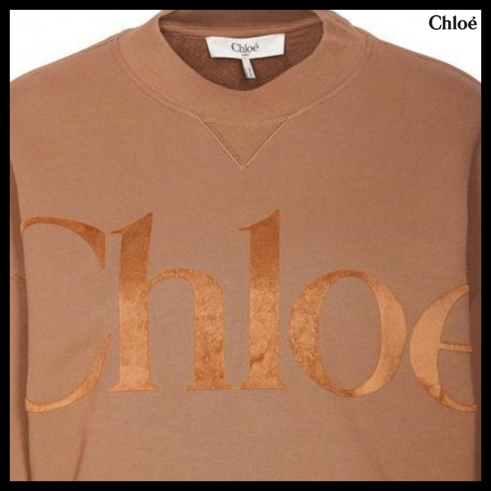 【Chloe】Logo Sweatshirt in Beige