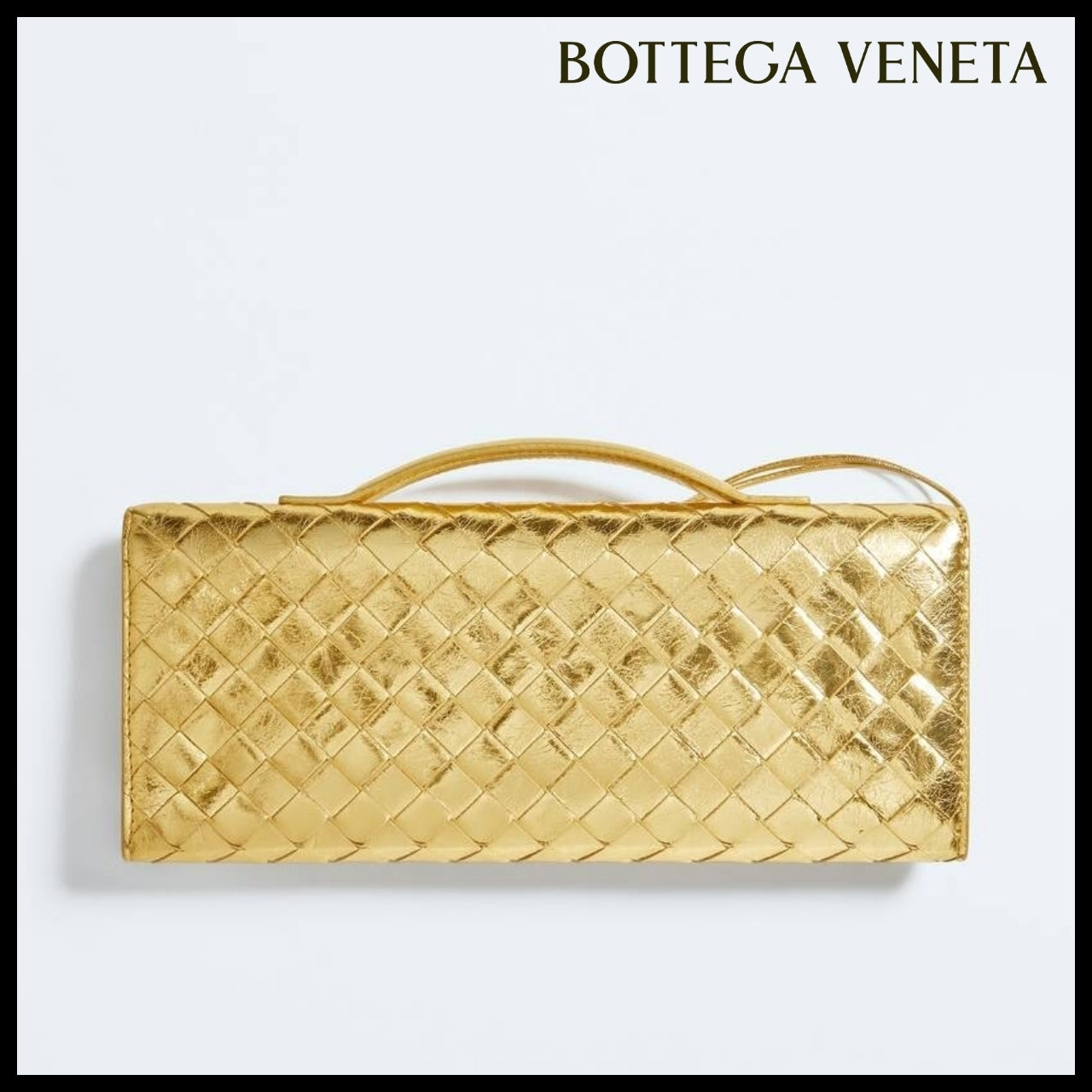 【韓国百貨店 BOTTEGA VENETA】Andiamo Clutch Bag Gold