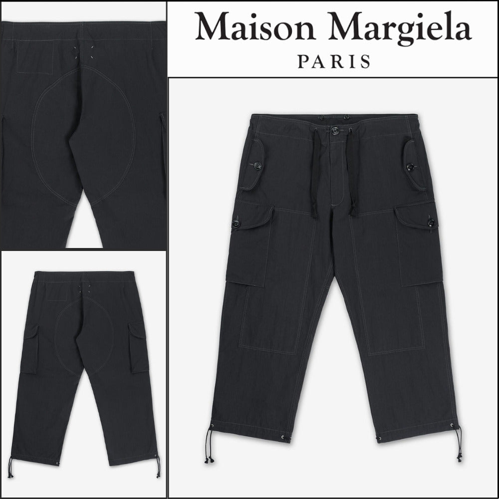【Maison Margiela】String Cargo Pants Black