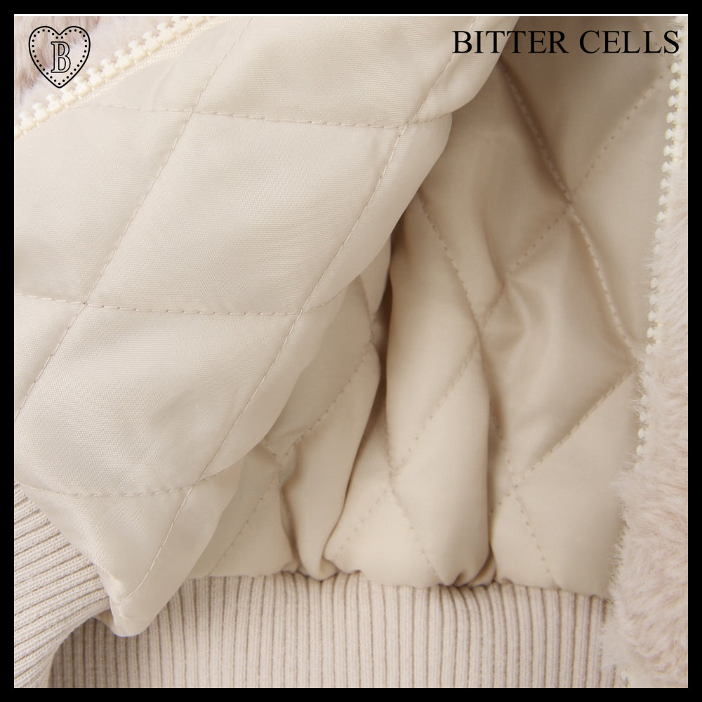 【BITTER CELLS】PUPPY CROP JACKET CREAM