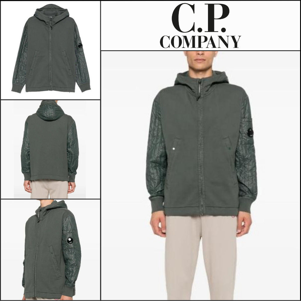 【CP COMPANY】Diagonal Raised Fleece Hooded Sweatshirt