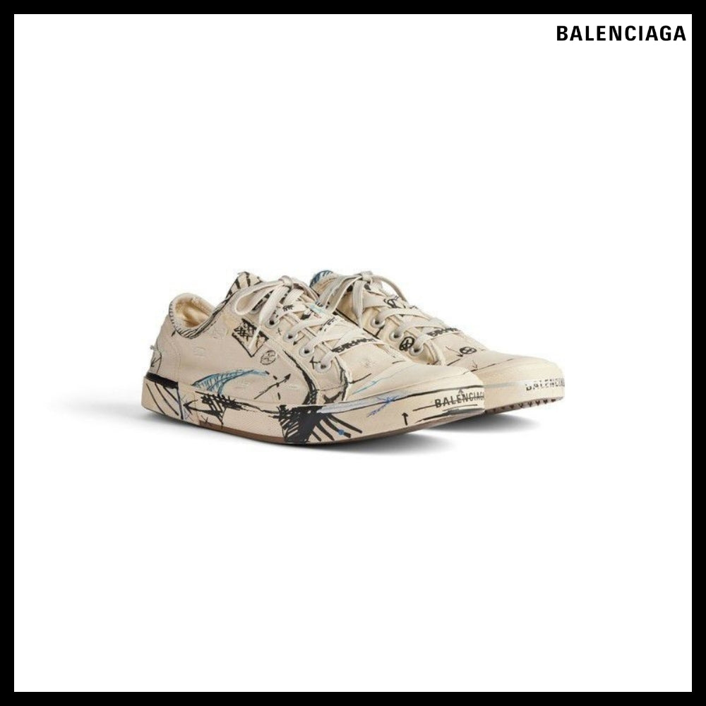 【BALENCIAGA】Paris Low Top Sketch Sneaker Beige