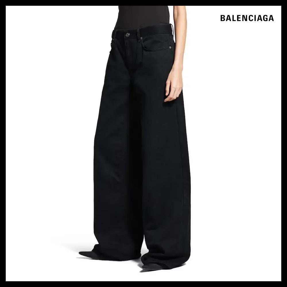 【BALENCIAGA】Wide Leg Baggy Pants in Black