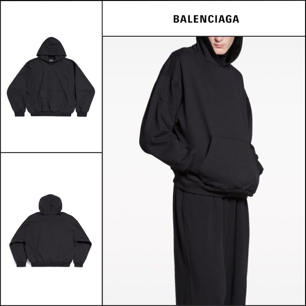 【BALENCIAGA】Black Hoodie Medium Fit