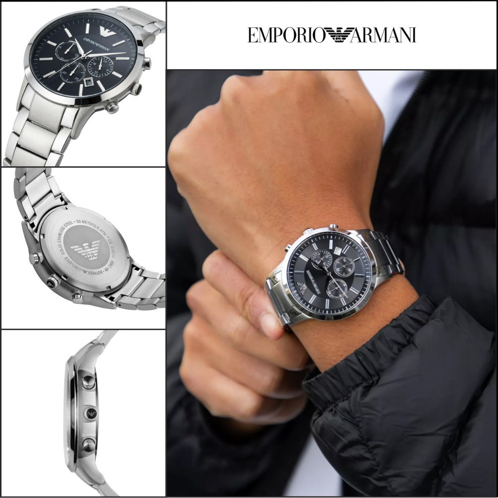 【EMPORIO ARMANI】Renato Chronograph Men's Wristwatch