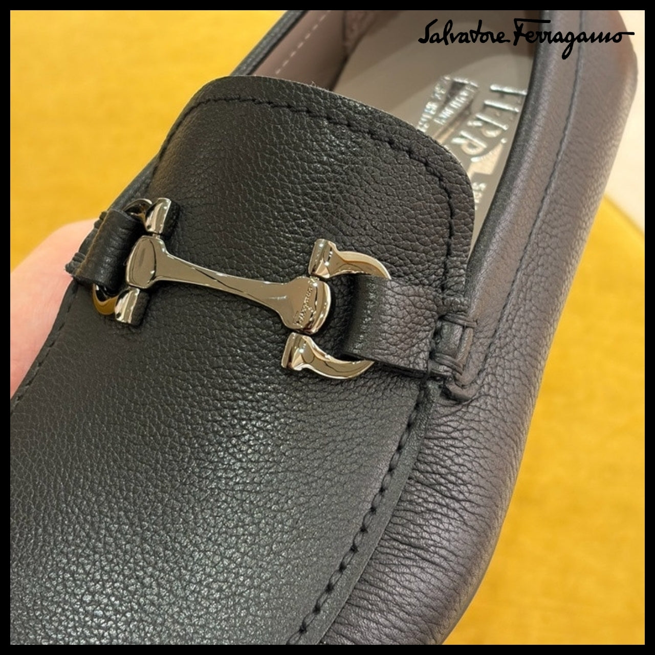 【FERRAGAMO】CANCUN 2 GANCINI LEATHER LOAFERS BLACK