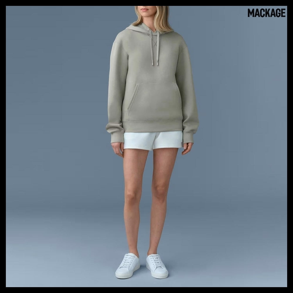 【MACKAGE】 Krys R Hooded Sweatshirt Green Fleece