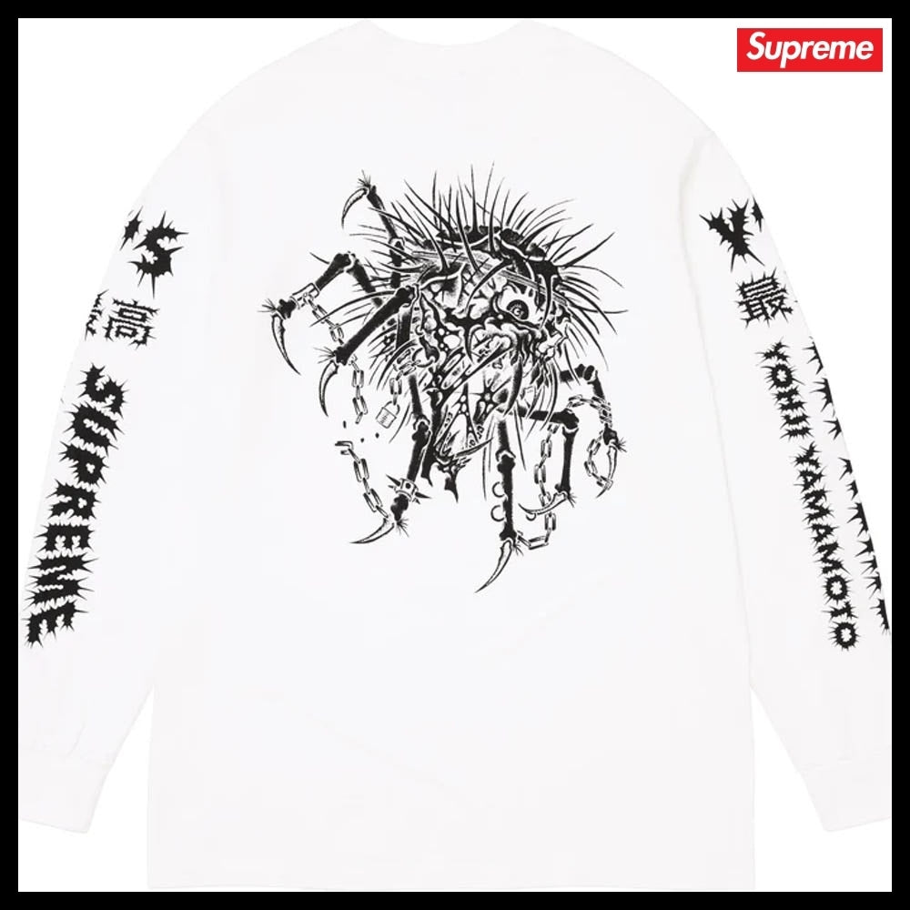 【Supreme】Yohji Yamamoto Long Sleeve T Shirt White 25FW