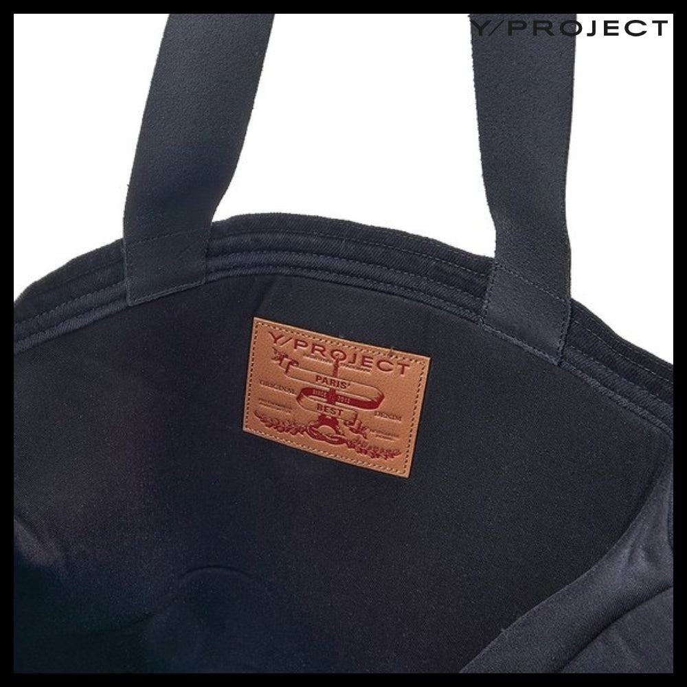【Y PROJECT】Logo Embroidered Tote Bag