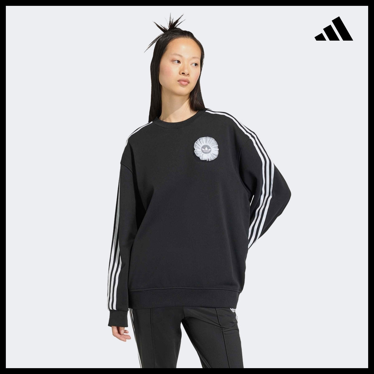 【ADIDAS】Original Lace Branding Crew Sweatshirt KS6470