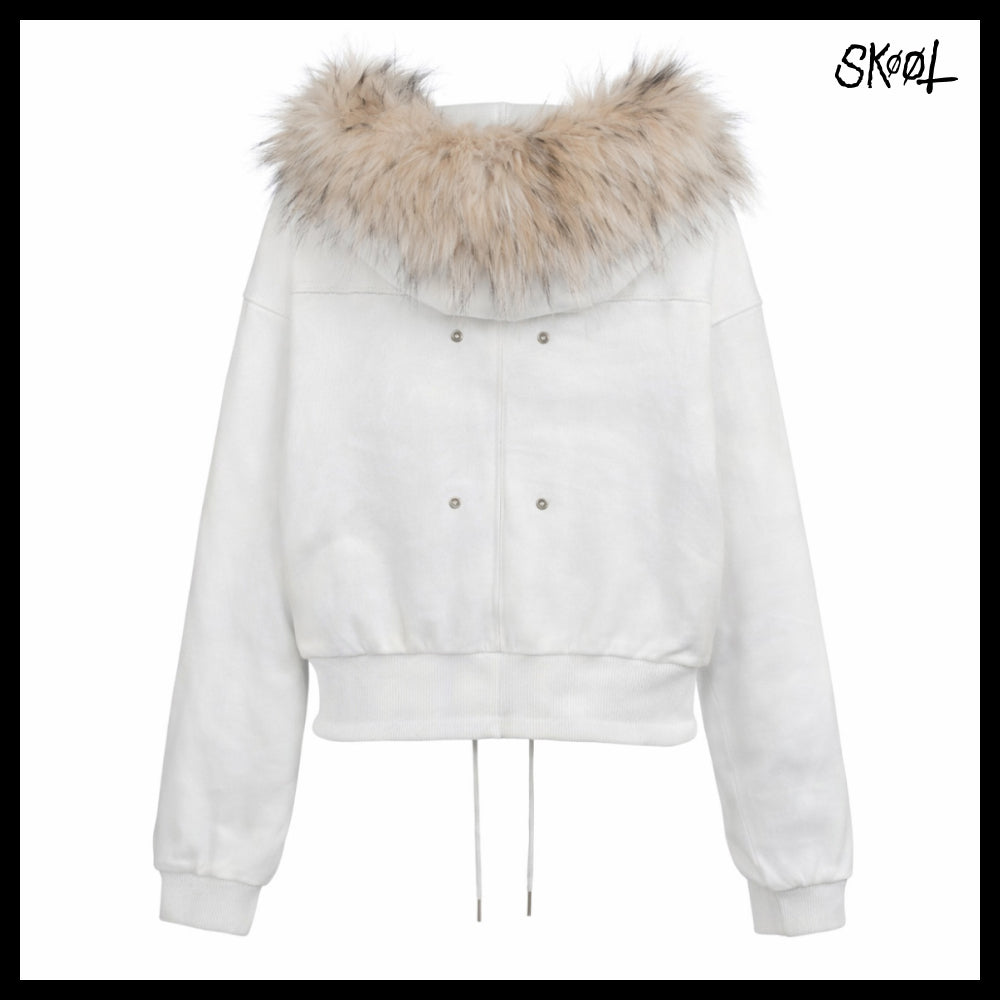 【SKOOT】Mola Fur Zip-up Hoodie