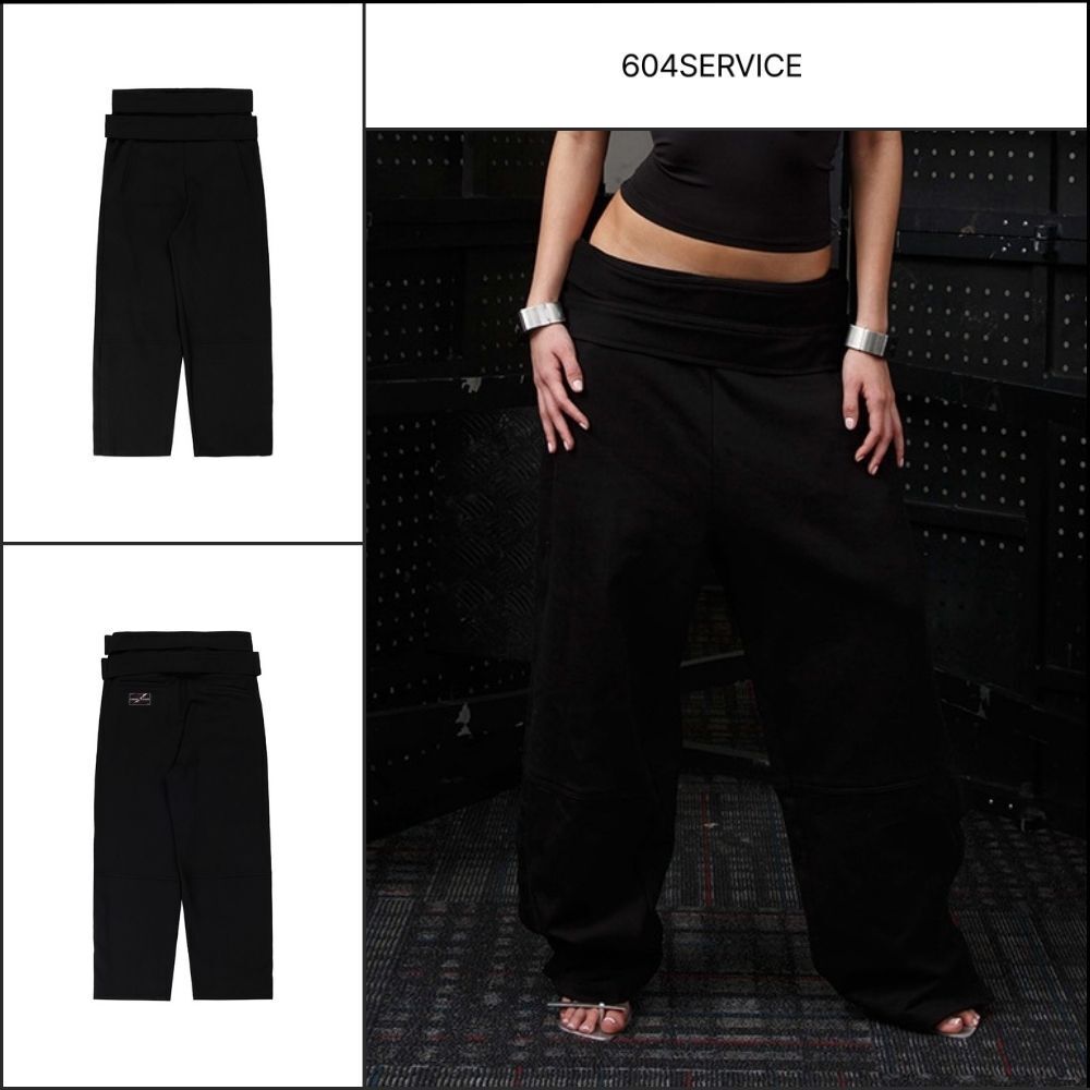 【604service】EOS Double Strap Sweatpants in Black