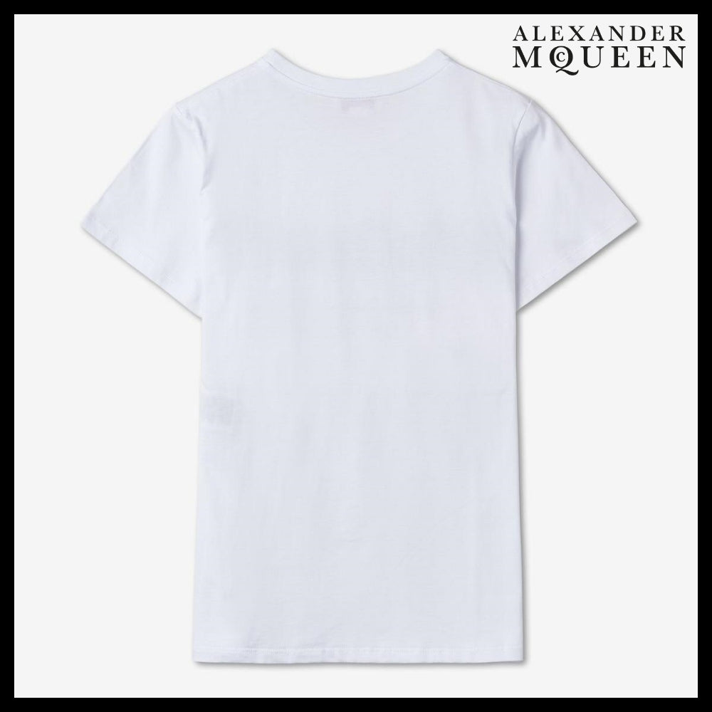 【alexander mcqueen】Graffiti Logo Short-Sleeve T-shirt White